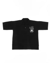 Hand Woven Bleeding Eyes Polo – Black