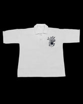Hand Woven Bleeding Eyes Polo – White