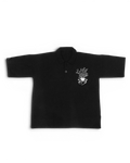 Hand Woven Bleeding Eyes Polo – Black