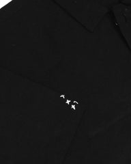 Hand Woven Bleeding Eyes Polo – Black