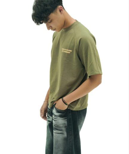 Raglan Boxy T-Shirt (olive)
