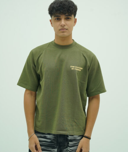 Raglan Boxy T-Shirt (olive)